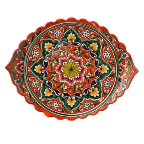 Uzbeku šķīvis “Ljagan Kora-Kolam” 42cm