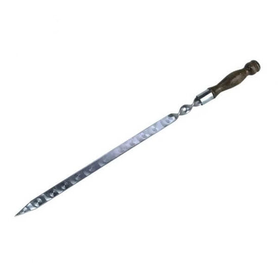 IESMS kebabam no nerūsējošā tērauda 500x20x3 mm (kopā 650 mm) ar koka rokturi