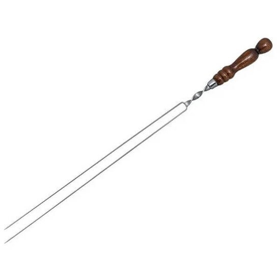 IESMS sēnēm no nerūsējošā tērauda 580x25x2 mm ar koka rokturi